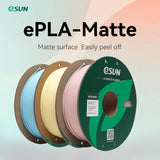 eSUN Upgraded ePLA-Matte 1.75mm 3D Filament 10PCS