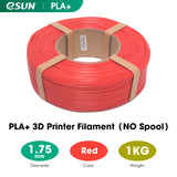 eSUN PLA+ 1,75 mm Filament-Nachfüllpackung für 3D-Drucker, ohne Spule, 1 kg
