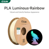 eSUN Luminous Rainbow PLA 1.75mm 3D Printer Filament 1KG Glow in the Dark