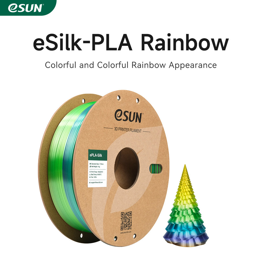 eSUN Silk PLA Rainbow 1.75mm 3D Filament 1KG