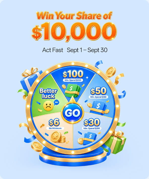 Win your share of 10000 dollars